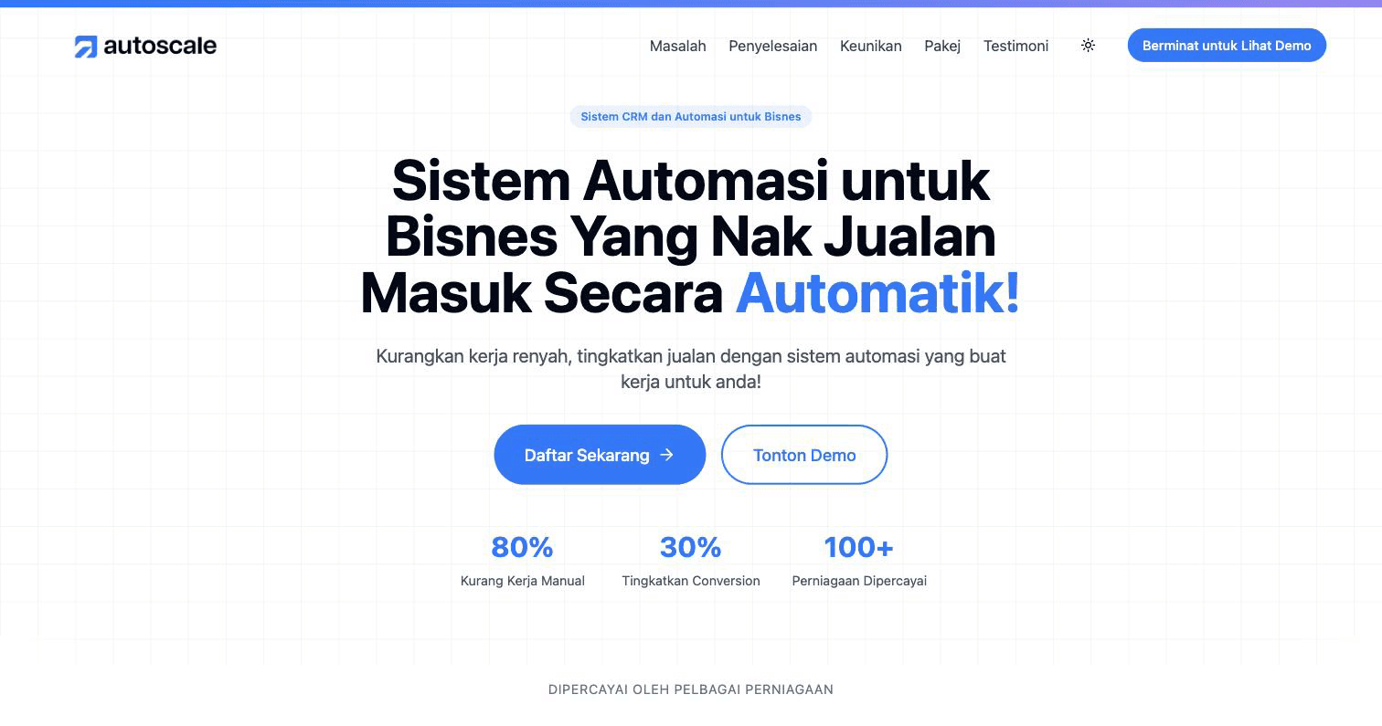 AutoScale.my — Malay-language CRM & business automation landing