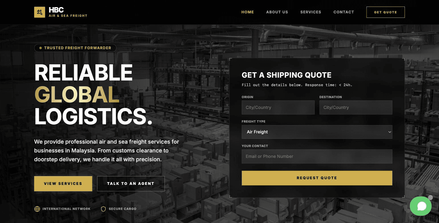 HargaBarang.com — Premium freight forwarding & logistics platform