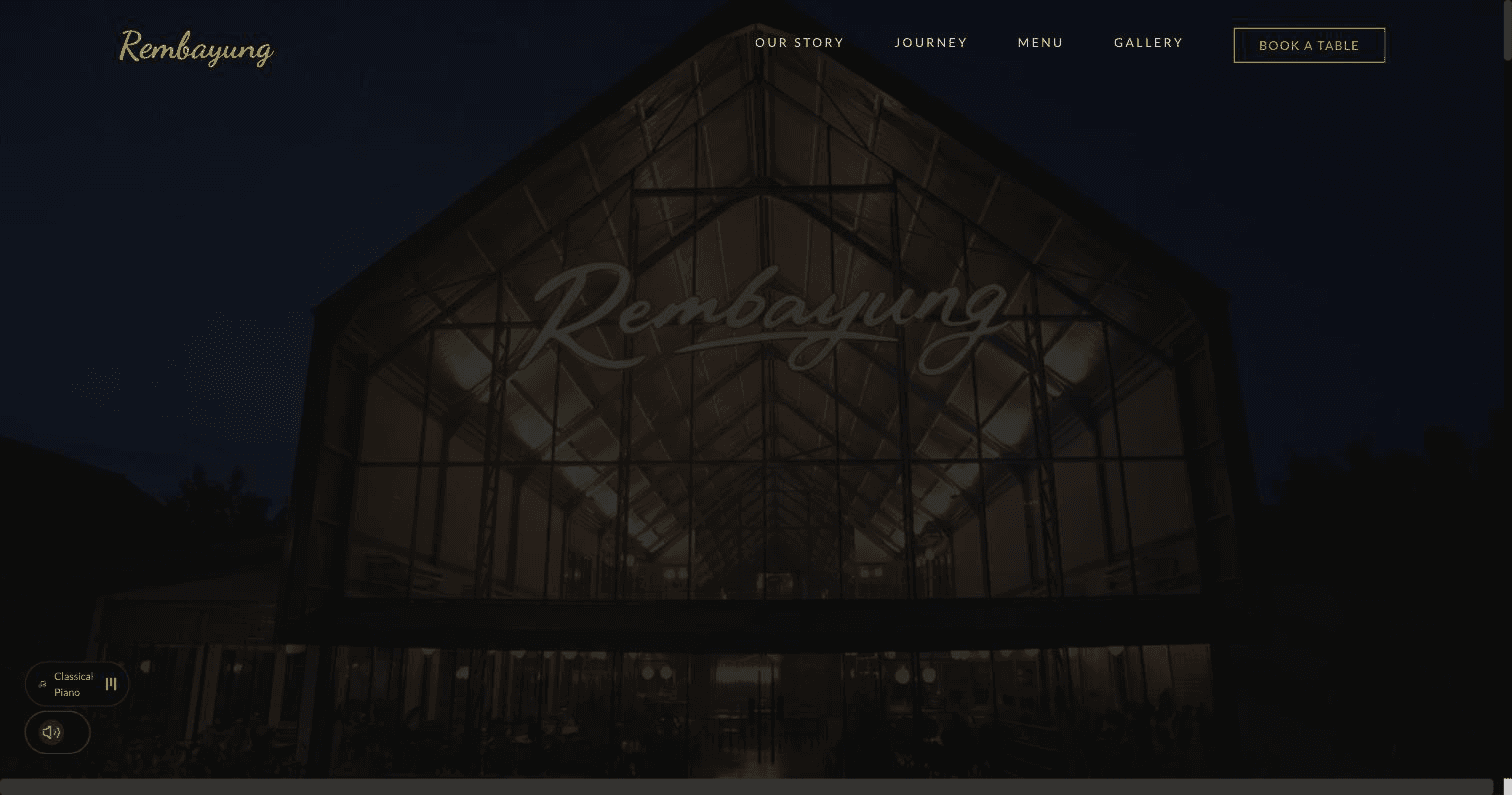 Rembayung — Fine-dining restaurant site for Khairul Aming's Rembayung