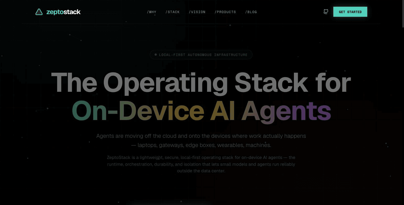 ZeptoStack — Operating stack for on-device AI agents